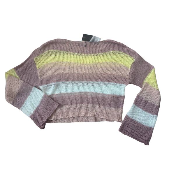 NWT Nasty gal Laguna Stripe Crop Sweater Size M - Picture 4 of 6
